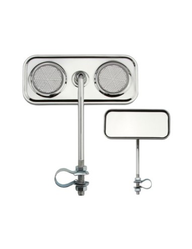 Rectangle Mirror Chrome Clear Reflectors.